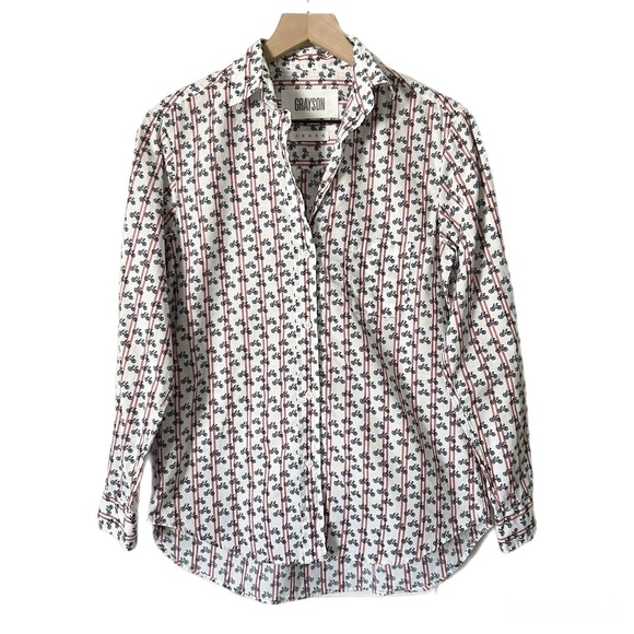 Grayson by Frank & Eileen The Hero Button Down Shirt Bicycle Print Size 1-XS - Picture 2 of 6